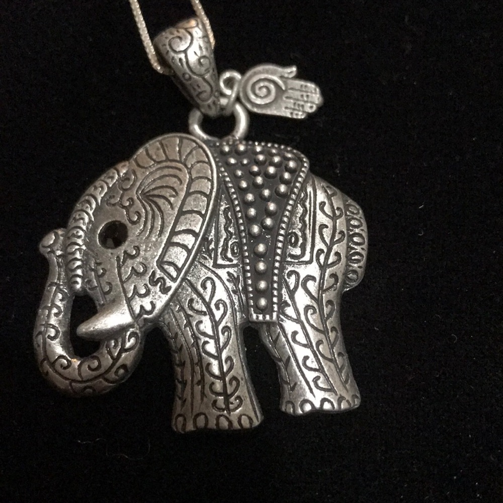 Elephant with Hamsa Boho hippie tribal